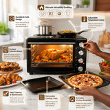 🔥Evimki Electric Oven 35L – 3200W High-Power Countertop Oven |  Fast Heating, Precise Baking & Modern Design ✨