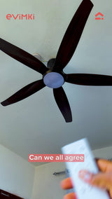 Suming 54" 5-Blade LED Ceiling Fan with Remote Control – 6-Speed, 3-Color Light & Winter Mode