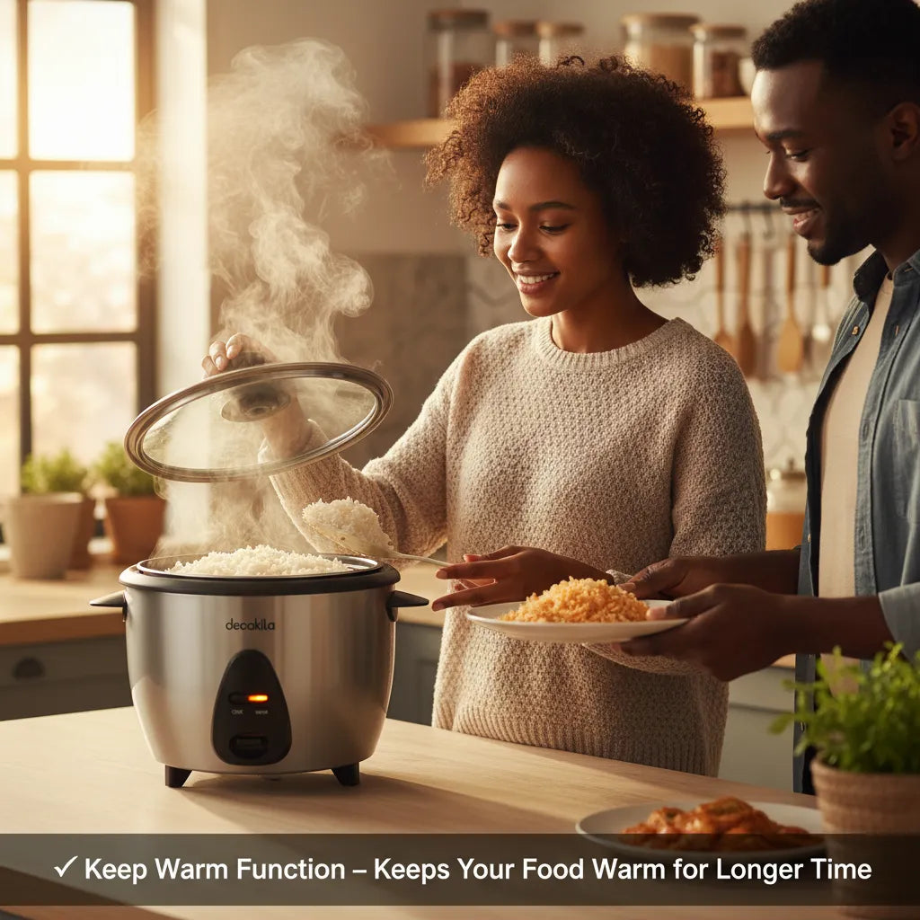 Decakila 1.5L Electric Rice Cooker (8 Cups) with Keep Warm Function
