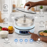 Glass Electric Rice Cooker & Steamer – Multi-Function Smart Cooker with Stainless Steel Drain Plate & Touch Control Panel