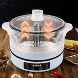 Glass Electric Rice Cooker & Steamer – Multi-Function Smart Cooker with Stainless Steel Drain Plate & Touch Control Panel