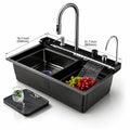 Smart Digital Kitchen Sink - 31.7" x 19.7" Premium 304 Stainless Steel Workstation