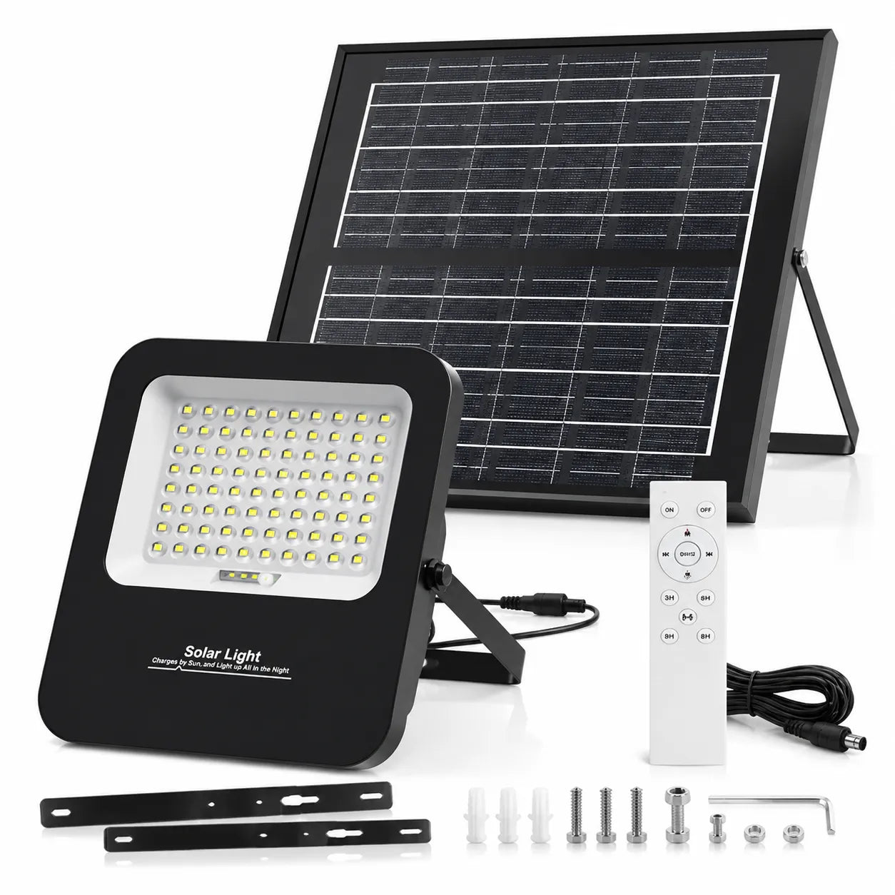 Dual Head Solar Flood Light with Remote – Ultra-Bright, Energy-Efficient & Weatherproof Lighting