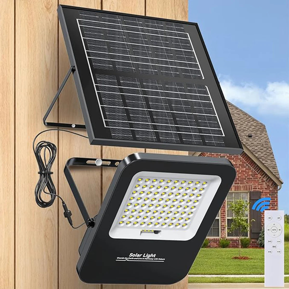 Dual Head Solar Flood Light with Remote – Ultra-Bright, Energy-Efficient & Weatherproof Lighting