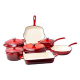 Heavy-Duty Cast Iron Cookware 11 pcs Set - Built to Last