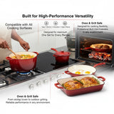 Heavy-Duty Cast Iron Cookware 11-Piece Set – Pre-Seasoned Non-Stick Ultimate Cooking Kit
