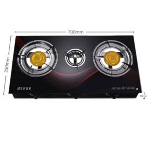 BESSE Stainless Steel Panel Stove -3 Burners – Gas Cooker