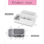 Multi-use Plastic Bathroom Caddy - Organizer With Fixed Base