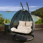 Double Stand Rattan Swing – Rocking Swing for Couples, Indoor/Outdoor Use.