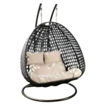 Double Stand Rattan Swing – Rocking Swing for Couples, Indoor/Outdoor Use.