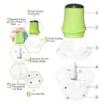 Multifunctional Electric Meat Mincer & Vegetable Grinder with Steel Blades
