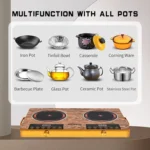 SOSMART 2-Burner Portable Electric Stove with Smart Digital Control