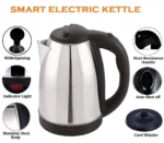 TopScarlett 2L Electric Kettle with Stainless Steel Interior & Wide Opening