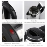 TopScarlett 2L Electric Kettle with Stainless Steel Interior & Wide Opening