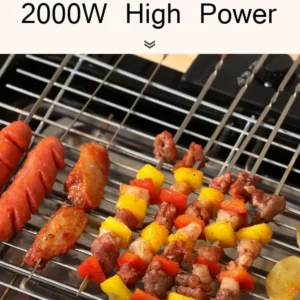 Electric Grill for Barbecue Parties 5-Speed Heat Inductor