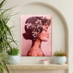 Serenity in Silence - Bloomed Woman Canvas Art 01