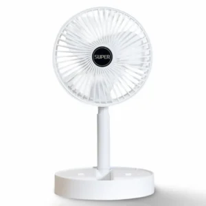 Telescopic Folding Fan: Compact Cooling with Adjustable Height and Portability