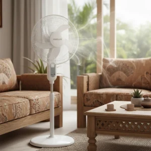 Smart 16-Inch Rechargeable Standing Fan: Efficient Cooling Anytime, Anywhere