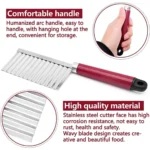 Stainless Steel Crinkle-Cut Knife: Perfect for Decorative and Precision Cutting