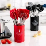 Silicon Kitchen Utensil Set Without Knives - Heat Resistant, and Durable