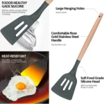Silicon Kitchen Utensil Set Without Knives - Heat Resistant, and Durable