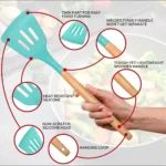 Silicon Kitchen Utensil Set Without Knives - Heat Resistant, and Durable