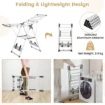 7in1 Foldable Laundry Drying Rack - Clothes Drying Stand
