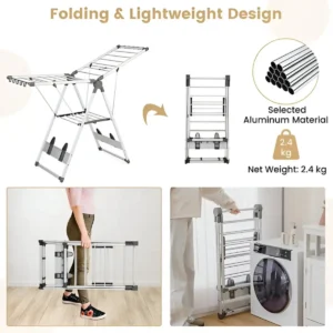 7in1 Foldable Laundry Drying Rack - Clothes Drying Stand
