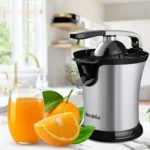 Citrus Juicer | KEJC008B – Stainless Steel Electric Citrus Press with Lever & Anti-Drip Spout