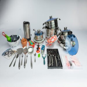 220-Piece Stainless Steel Cookware Set – Complete Kitchen Solution for Home Chefs, Caterers & Gift Sets