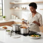 Evimki 12-Piece Stainless Steel Cookware Set