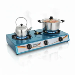 German Plus 3-Burner Gas Stove – Strong Flame, Modern Design & Energy Saving ♻️