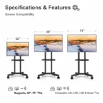 Mobile TV Trolley Stand
