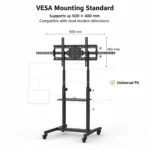Mobile TV Trolley Stand