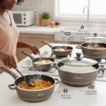 12-Piece Marble Cookware (9) 12-Piece Marble Cookware